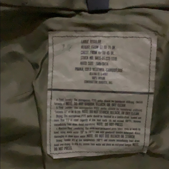 Authentic US ARMY ALL TERRAIN HOODED 3/4  camo jkt - Picture 5 of 8